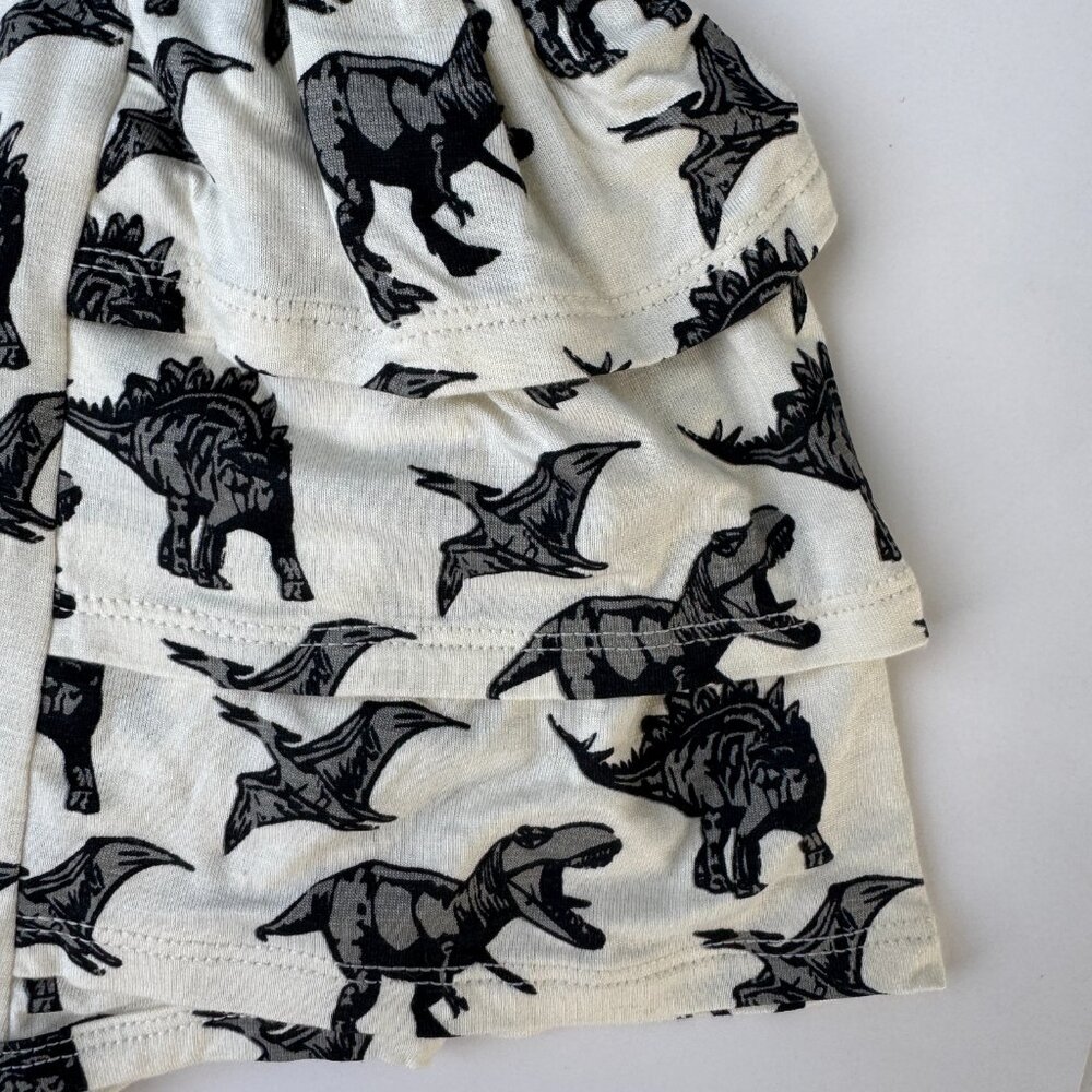 Kate Quinn Tiered Bubble Romper | Dino Print, Tie Straps | 18–24M | NWT - Picture 4 of 4
